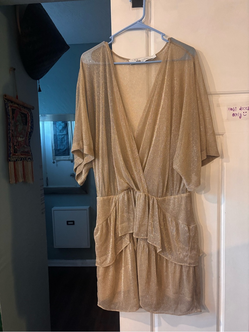 IRO Shimmering Gold Wrap Blouse